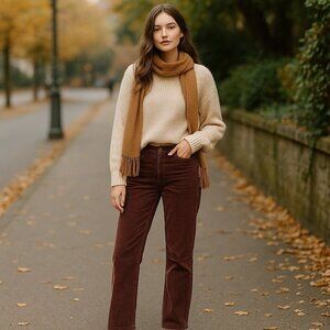 Free People We The Free Women Corduroy Pants Size 29 Chocolate Brown Boho Indie